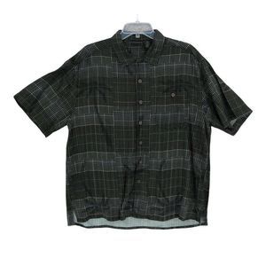 VITANOVA Mens Casual Button Down Shirt Multicolor Extra Large Short Sleeve Rayon